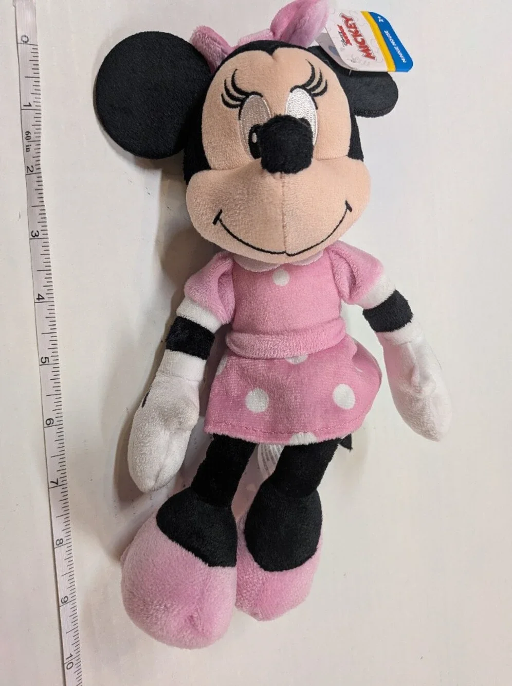 Disney Junior Mickey Mouse Bean Plush Minnie Mouse Stuffed Animal 9”